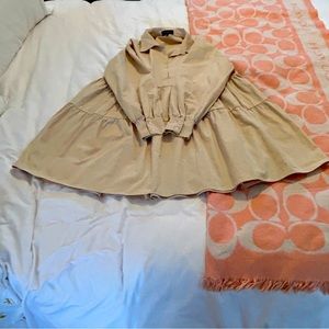 En Saison Long sleeve poplin minidress